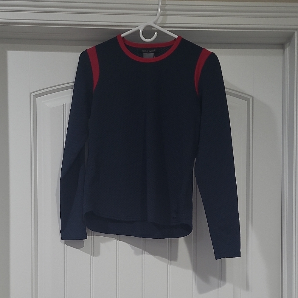 Nike Navy Long Sleeve With Dark Pink Trim
